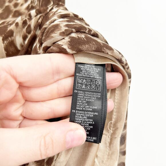 Forever 21 Womens Y2K Whimsical Leopard Animal Print Chiffon Maxi Skirt Size S‎ - Picture 6 of 8